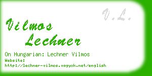 vilmos lechner business card